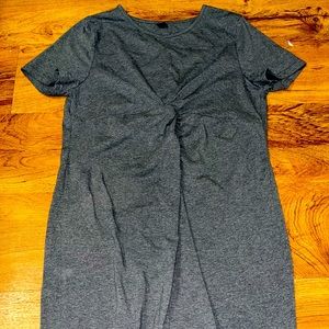 Grey Maternity Bodycon Dress